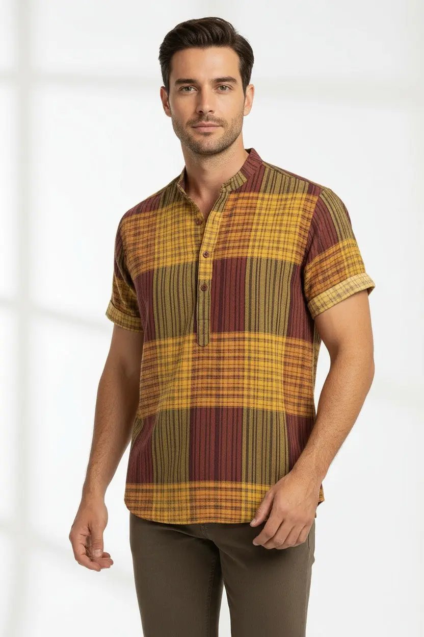 Men's bamboo hemp mandarin collar shirts - Dan Flashes